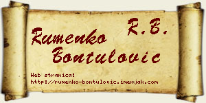 Rumenko Bontulović vizit kartica